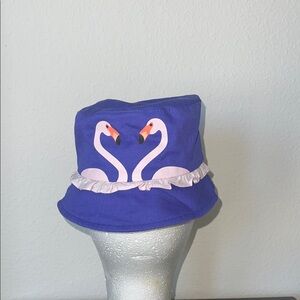 Chic Purple Bucket Hat with Pink Trim